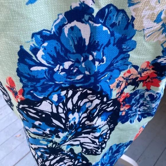 J. Crew Seafoam Green & Blue Floral Cottagecore Skirt EUC Size 10 - Picture 4 of 14